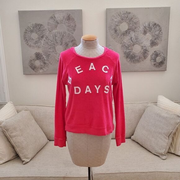 Sundry Beach Days Terry Cloth Crewneck Sweater sz Sm - Picture 3 of 12